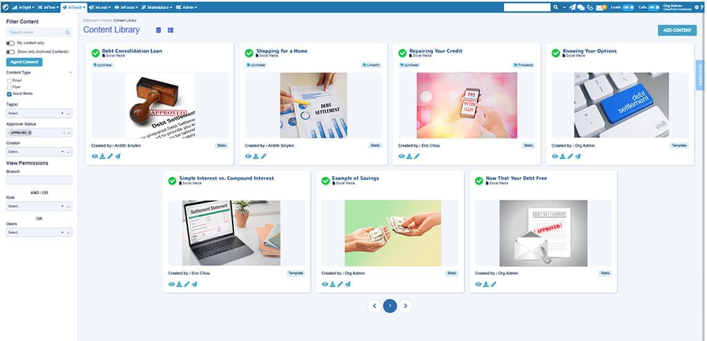 Insellerate dashboard