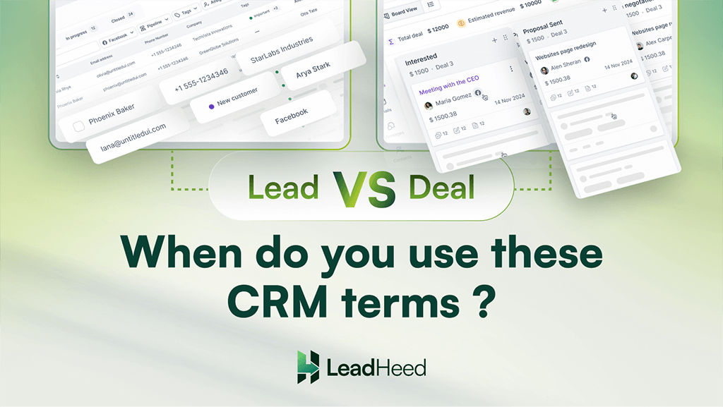 Lead vs Deal in CRM