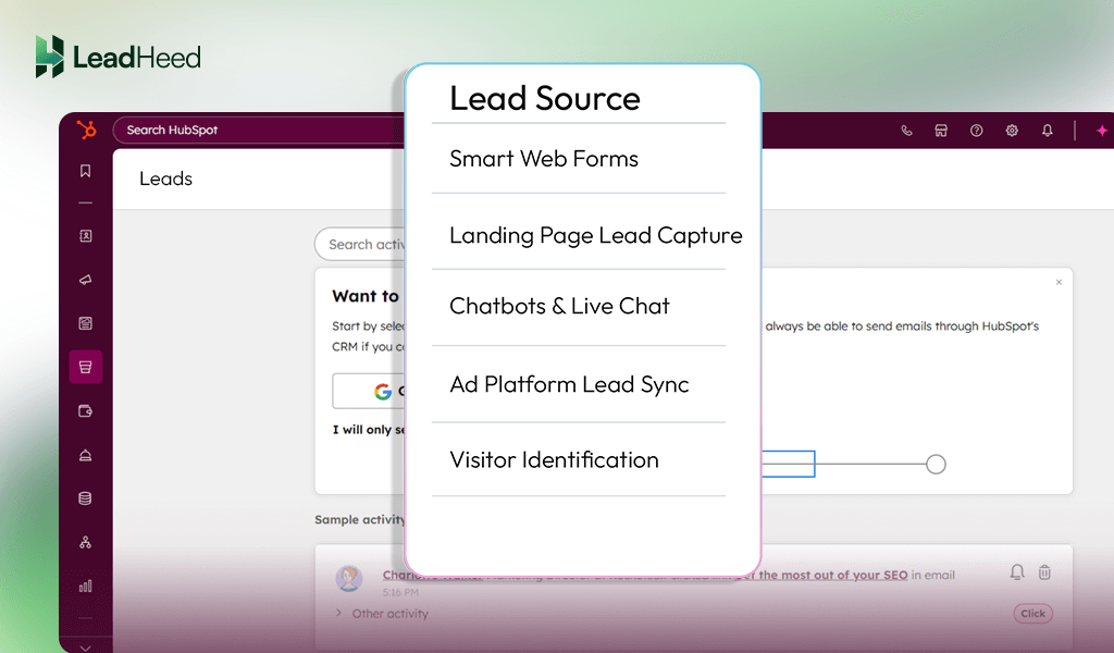 lead captured in HubSpot CRM