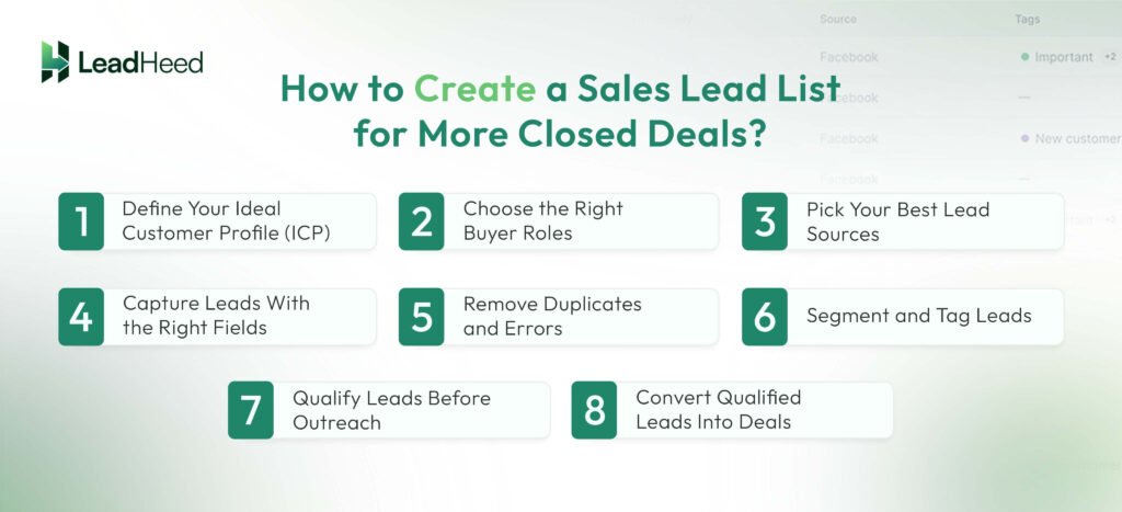 How to Create a Sales Lead List