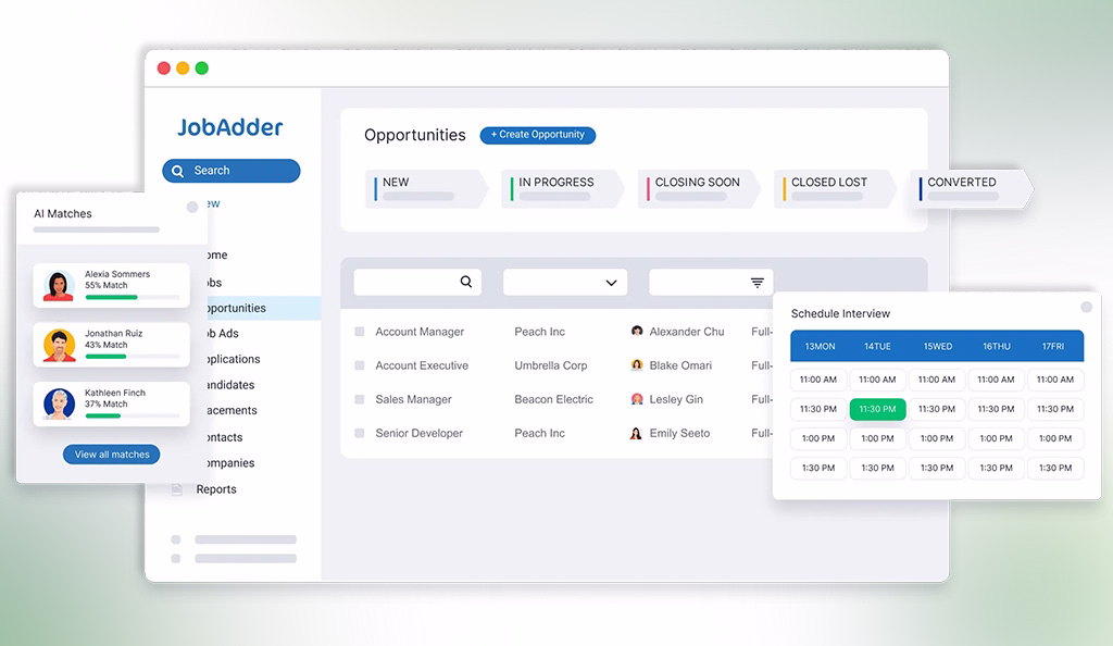jobadder dashboard