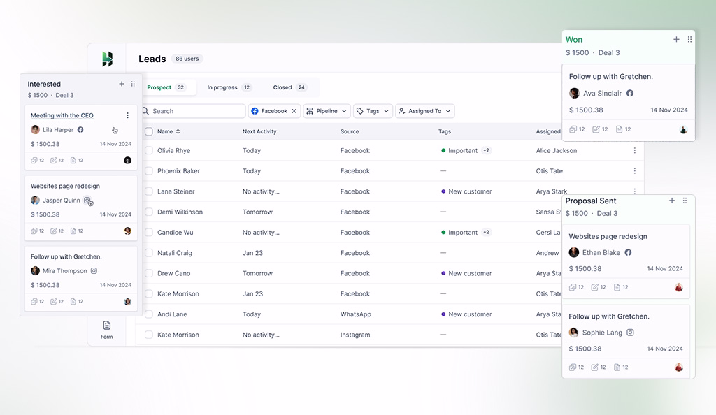 use leadheed to create and manage your sales lead list