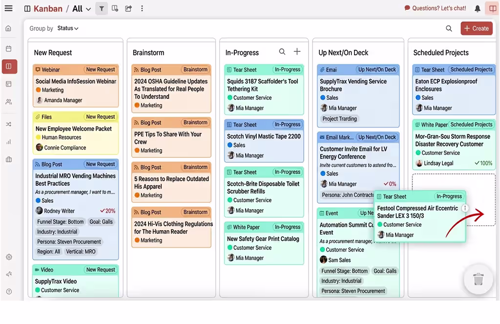 kanban board in sales