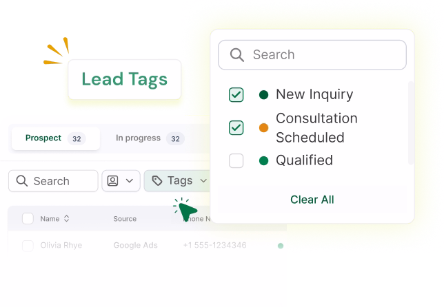 legal lead tags