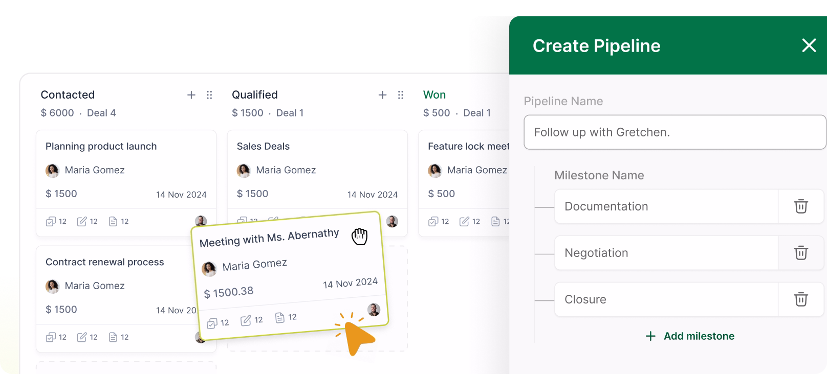 real estate custom pipeline stages