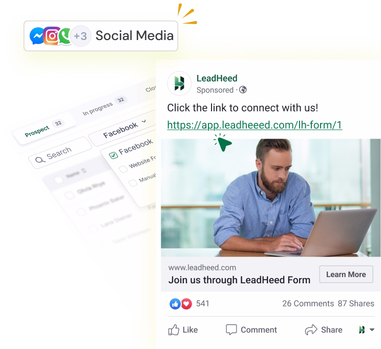 real estate social leads