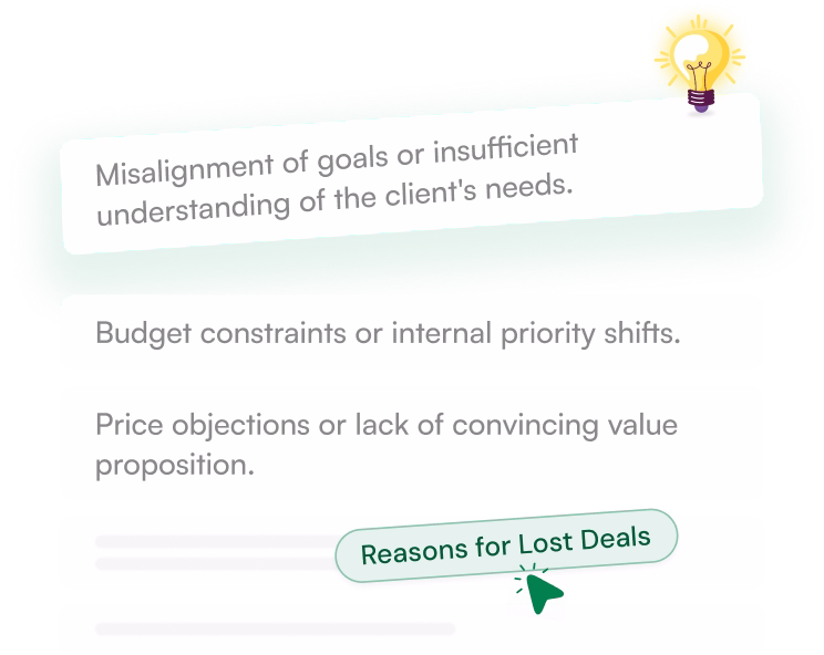 sales pipeline reasons for lost deals